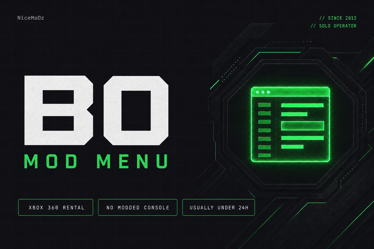 Black Ops Mod Menu Rental (XBOX 360)