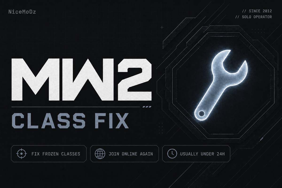 Modern Warfare 2 Frozen Classes Fix