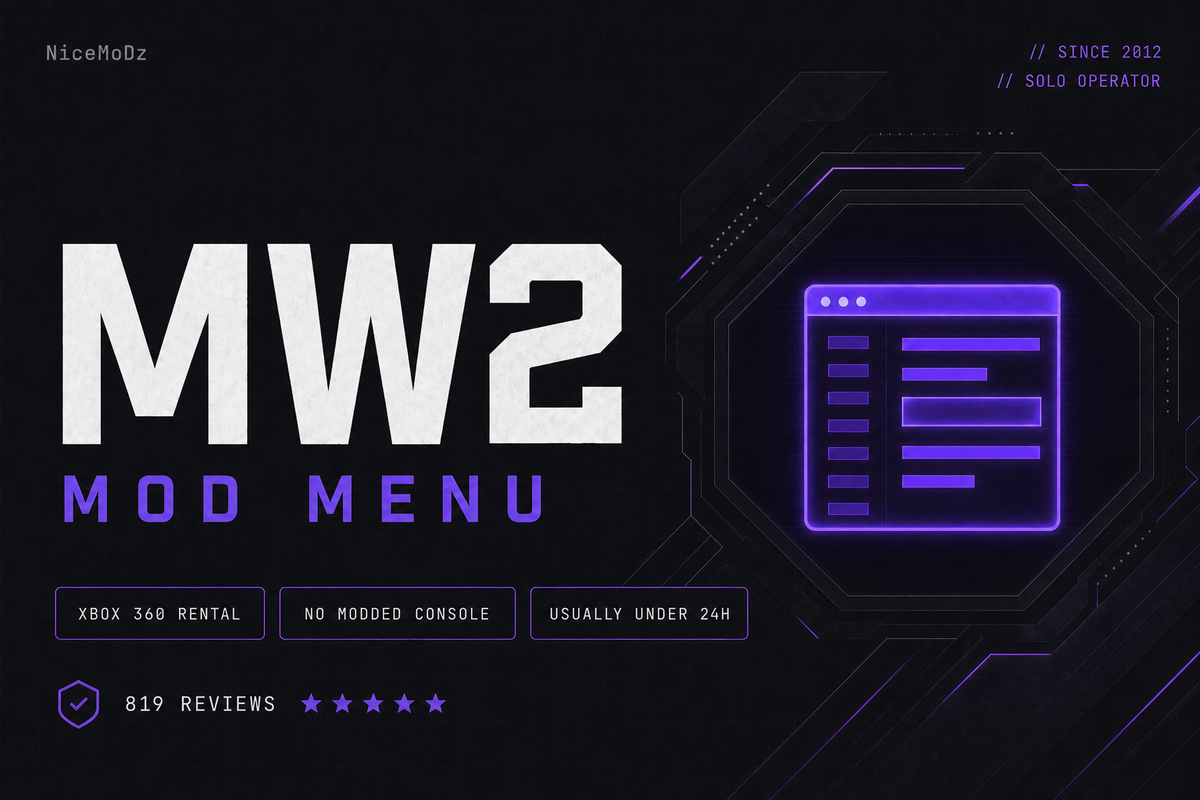 Modern Warfare 2 Mod Menu Rental (XBOX 360)